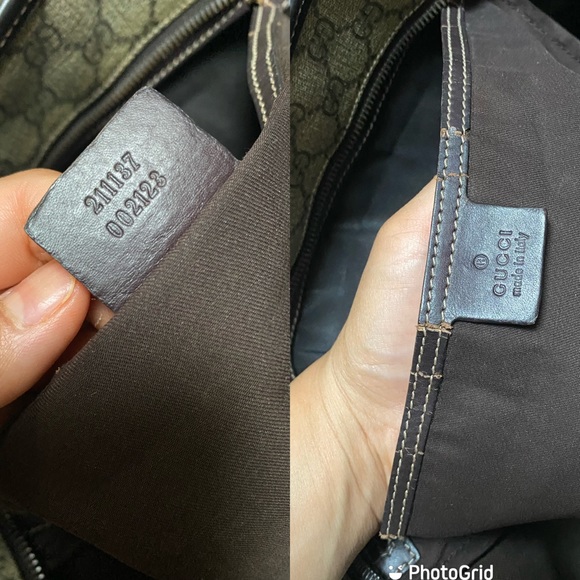 GUCCI
GG Supreme Monogram Medium Zippered Shopping Tote Dark Brown bag - Picture 14 of 15